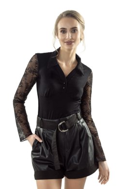 BLUZKA DAMSKA SYBILLA - CZARNY, XL ELDAR