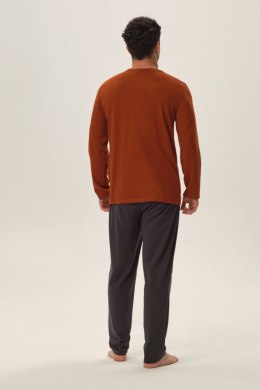 PIŻAMA MĘSKA JUPITER 41910 AW24 - MIEDZIANY, 2XL HENDERSON