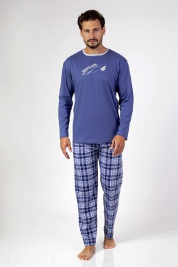 469 PIŻAMA MĘSKA BIG - NIEBIESKI, 2XL, 3 REGINA