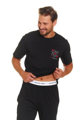 PIŻAMA MĘSKA PMB.7134 J/24 - BLACK, M DOCTOR NAP