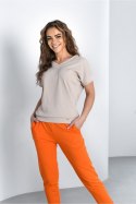 BLUZKA AMY - CZARNY, L/XL OFF PINK