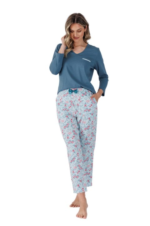 PIŻAMA DAMSKA CESILDA 1486 - BŁĘKIT MORSKI, 2XL LEVEZA PIŻAMA DAMSKA CESILDA 1486 - BŁĘKIT MORSKI, 2XL LEVEZA