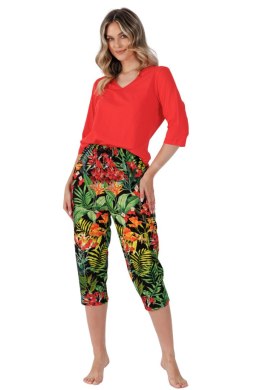 PIZAMA DAMSKA ITA 1525 - MALINOWA CZERWIEŃ, 2XL LEVEZA