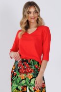 PIZAMA DAMSKA ITA 1525 - MALINOWA CZERWIEŃ, 2XL LEVEZA