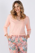 PIŻAMA DAMSKA JUALIT 1516 - MANGO, 2XL LEVEZA