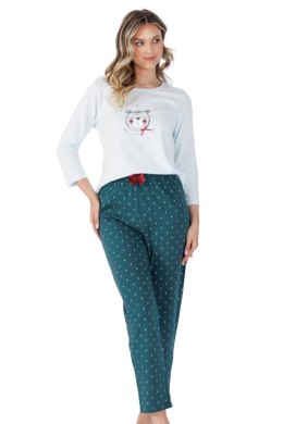 PIŻAMA DAMSKA NIDA 1477 - JASNO MĘTOWY, 2XL LEVEZA