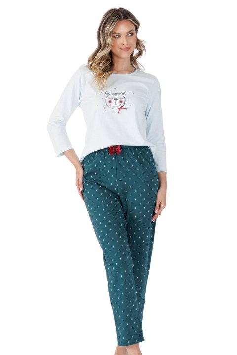 PIŻAMA DAMSKA NIDA 1477 - JASNO MĘTOWY, 2XL LEVEZA PIŻAMA DAMSKA NIDA 1477 - JASNO MĘTOWY, 2XL LEVEZA