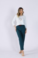 PIŻAMA DAMSKA NIDA 1477 - JASNO MĘTOWY, 2XL LEVEZA