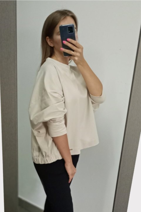 BLUZA CLEA - JASNY BEŻ, L/XL OFF PINK BLUZA CLEA - JASNY BEŻ, L/XL OFF PINK