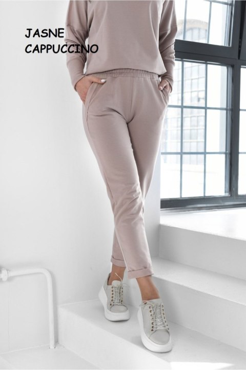 SPODNIE LENA - BRUDNY RÓŻ, M OFF PINK SPODNIE LENA - BRUDNY RÓŻ, M OFF PINK