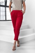 SPODNIE LENA - CZEWONY, L OFF PINK