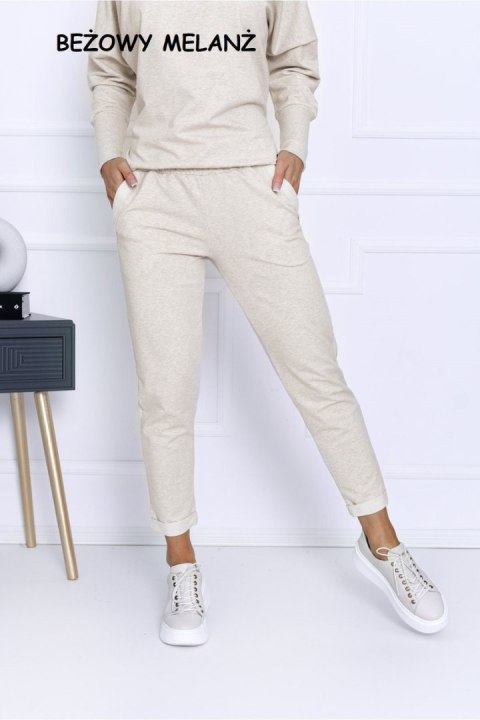 SPODNIE LENA - KARMEL, XL OFF PINK SPODNIE LENA - KARMEL, XL OFF PINK