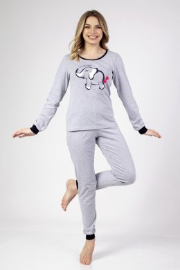 682 PIŻAMA DAMSKA BIG - SZARY, 2XL, 3 REGINA