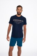 PIŻAMA MĘSKA CREED 41286 SS24 - GRANATOWY-NIEBIESKI, L, 59X HENDERSON
