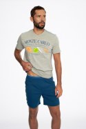 PIŻAMA MĘSKA COURT 41281 SS24 - NIEBIESKI-SZARY, XXL, 09X HENDERSON