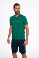 PIŻAMA MĘSKA EMMET 41290 SS24 - ZIELONY-GRANATOWY, L, 77X HENDERSON