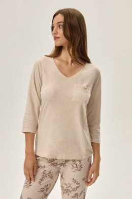PIŻAMA DAMSKA FAIDA 41874 AW24 - BEŻOWY, 2XL HENDERSON LADIES