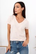 BLUZKA SEREK KRÓTKI RĘKAW - ŁOSOŚ, 40 OFF PINK
