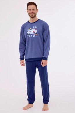 PIŻAMA MĘSKA DR 461/257 SKI - GRANAT, XXL CORNETTE