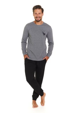 PIŻAMA MĘSKA PMB.7136 J/24 - DARK_GREY, L DOCTOR NAP