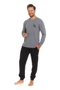 PIŻAMA MĘSKA PMB.7136 J/24 - DARK_GREY, L DOCTOR NAP