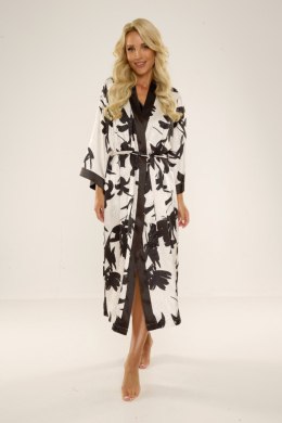 734 SZLAFROK DAMSKI BRIANNA - CZARNY+BEŻ, 2XL DE LAFENSE
