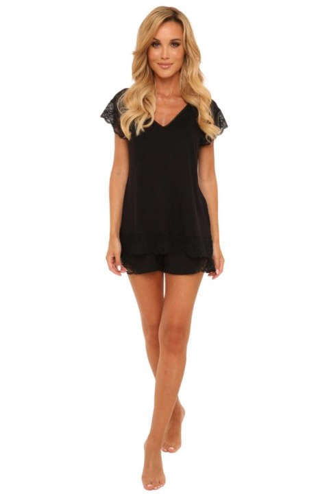PIŻAMA DAMSKA DAGMARA 625 - CZARNY, 2XL DE LAFENSE PIŻAMA DAMSKA DAGMARA 625 - CZARNY, 2XL DE LAFENSE