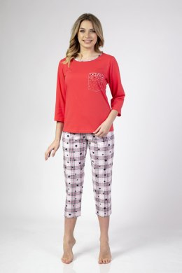676 PIŻAMA DAMSKA BIG - MALINOWY, 2XL, 1 REGINA