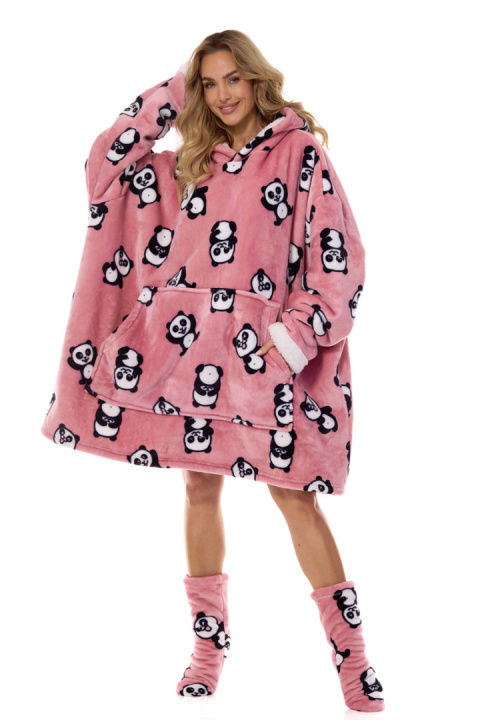 Hoodie Ponczo 2418 - PANDA, 4 L&L Hoodie Ponczo 2418 - PANDA, 4 L&L