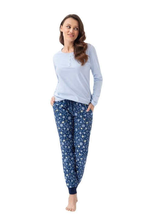 PIŻAMA DAMSKA 334 J/24 3XL - BŁĘKIT KWIATK, XXXL LUNA PIŻAMA DAMSKA 334 J/24 3XL - BŁĘKIT KWIATK, XXXL LUNA