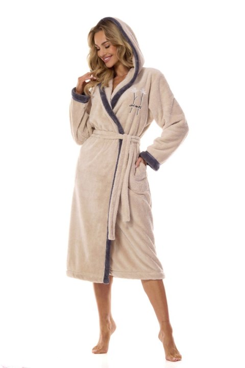 SZLAFROK DAMSKI TESS 2419 - ANGORA, XL, 2 L&L SZLAFROK DAMSKI TESS 2419 - ANGORA, XL, 2 L&L