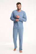 PIŻAMA MĘSKA 795 - GRANAT, XL, 2 LUNA