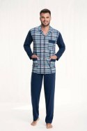 PIŻAMA MĘSKA ROZPINANA 797 3XL - GRAFIT, XXXL LUNA