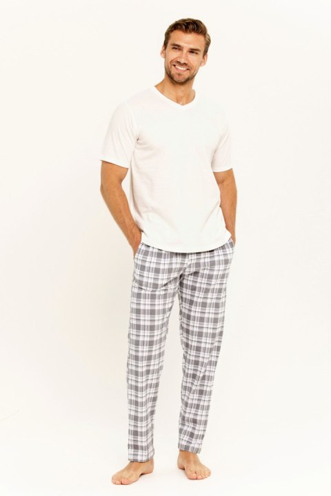 Piżama męska Cliff 3297 - BIEL, 2XL TARO Piżama męska Cliff 3297 - BIEL, 2XL TARO