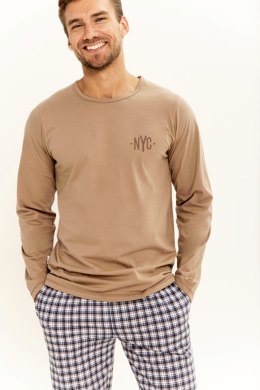 Piżama męska Rob 3298 M-2XL - BRĄZ, 2XL TARO