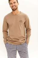 Piżama męska Rob 3298 M-2XL - BRĄZ, L TARO