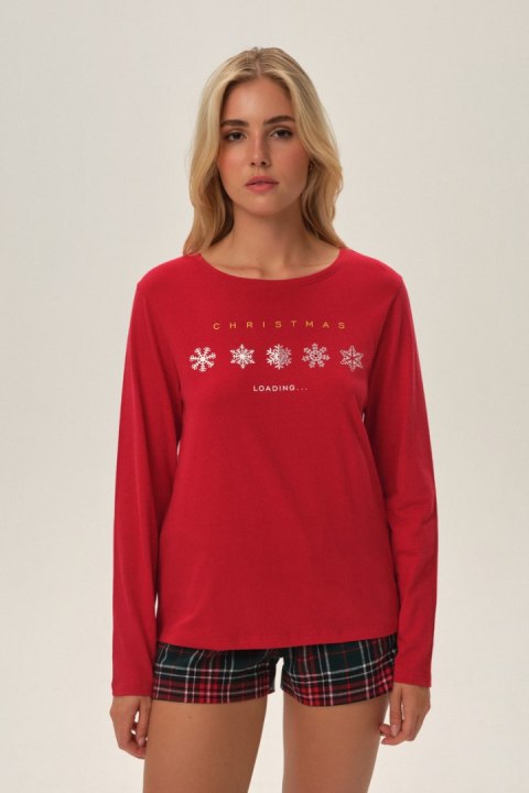 PIŻAMA DAMSKA FELI 41898 AW24 - CZERWONY, 2XL HENDERSON LADIES PIŻAMA DAMSKA FELI 41898 AW24 - CZERWONY, 2XL HENDERSON LADIES