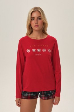 PIŻAMA DAMSKA FELI 41898 AW24 - CZERWONY, M HENDERSON LADIES
