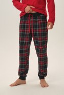 PIŻAMA MĘSKA HONEST 41914 AW24 - CZERWONY, 3XL HENDERSON
