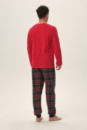 PIŻAMA MĘSKA HONEST 41914 AW24 - CZERWONY, 3XL HENDERSON