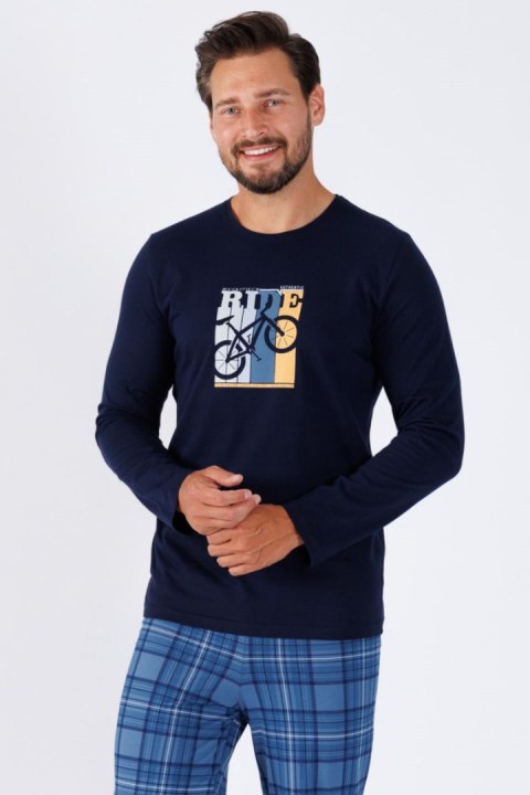 Piżama Męska Roy 1471 - Granat, 2XL HOTBERG Piżama Męska Roy 1471 - Granat, 2XL HOTBERG