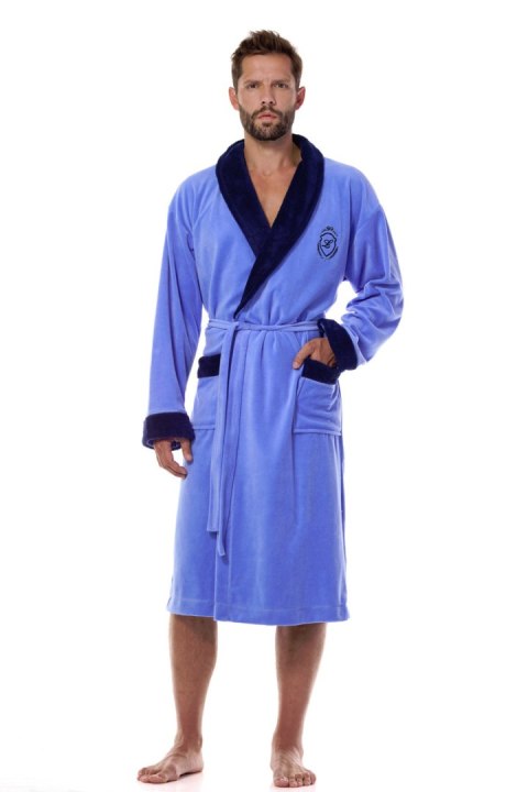 SZLAFROK MĘSKI DIEGO 2458 - NIEBIESKI, XL, 1 L&L SZLAFROK MĘSKI DIEGO 2458 - NIEBIESKI, XL, 1 L&L