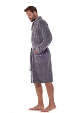 SZLAFROK MĘSKI PEGAZ 2451 - GRAFIT, XXL L&L