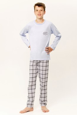 Piżama chłopięca Ollie 3318 146-158 - JASNY SZARY, 158 TARO