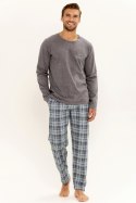 Piżama męska Stuart 3296 M-2XL - SZARY MELANŻ, 2XL TARO