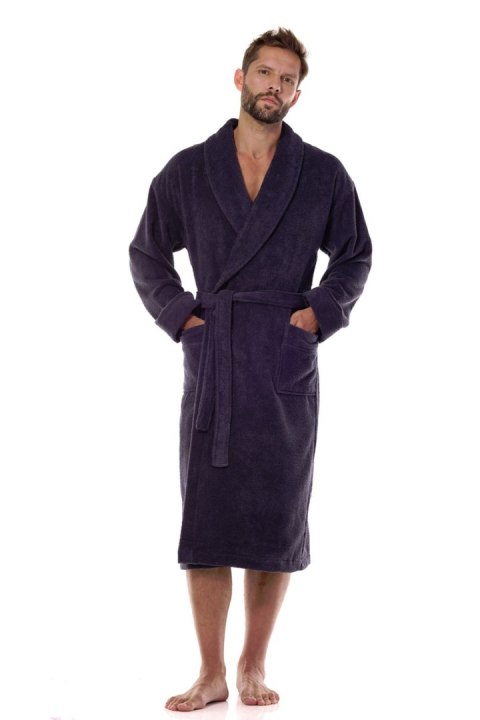 SZLAFROK MĘSKI 2450 - ANTRACYT, XXL L&L SZLAFROK MĘSKI 2450 - ANTRACYT, XXL L&L