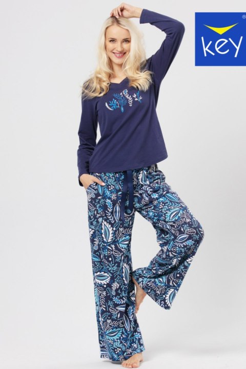 PIŻAMA DAMSKA LNS 793 B24 - GRANATOWY, XL KEY PIŻAMA DAMSKA LNS 793 B24 - GRANATOWY, XL KEY