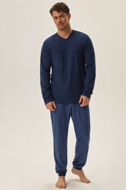 PIŻAMA MĘSKA HUNT 41920 AW24 - GRANATOWY, 3XL HENDERSON