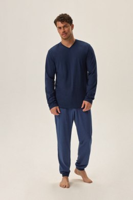 PIŻAMA MĘSKA HUNT 41920 AW24 - GRANATOWY, 3XL HENDERSON