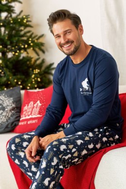 Piżama Męska Pmb.5263 J/24 - Navy_blue, L DOCTOR NAP